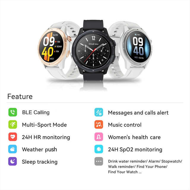 Sport Smartwatches 46MM 1.32 Inch Bluetooth Call Heart Rate Smart Watch With Round Face